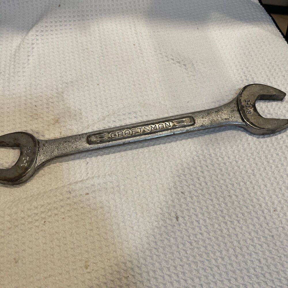 Craftsman -V- 44586 Double Open End Wrench 1-1/16" x 1-1/8" Forged in USA